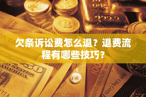 北京欠条诉讼费怎么退？退费流程有哪些技巧？