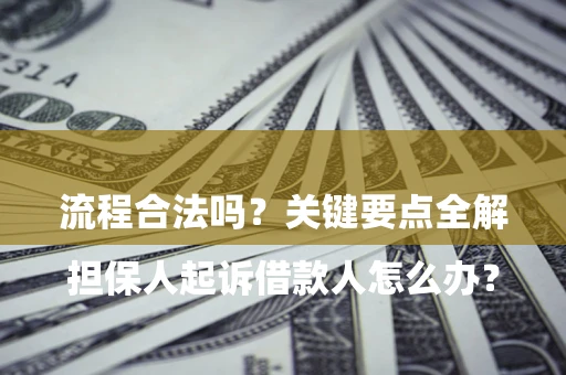 北京

担保人起诉借款人怎么办？流程合法吗？关键要点全解析
